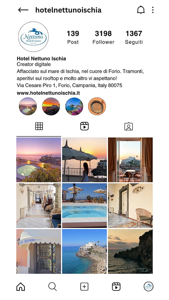 hotel nettuno ischia feed instagram