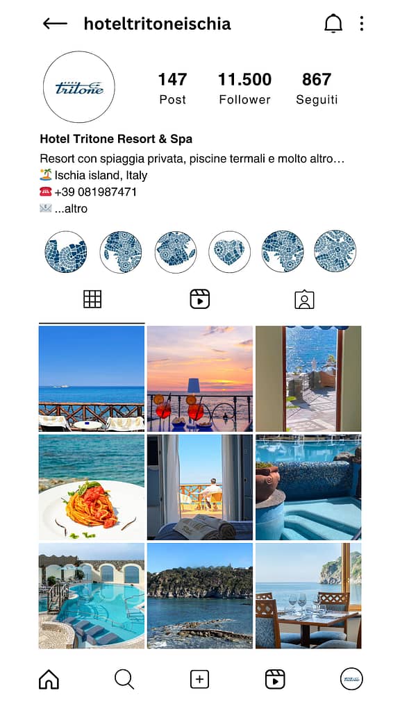 hotel tritone ischia feed instagram