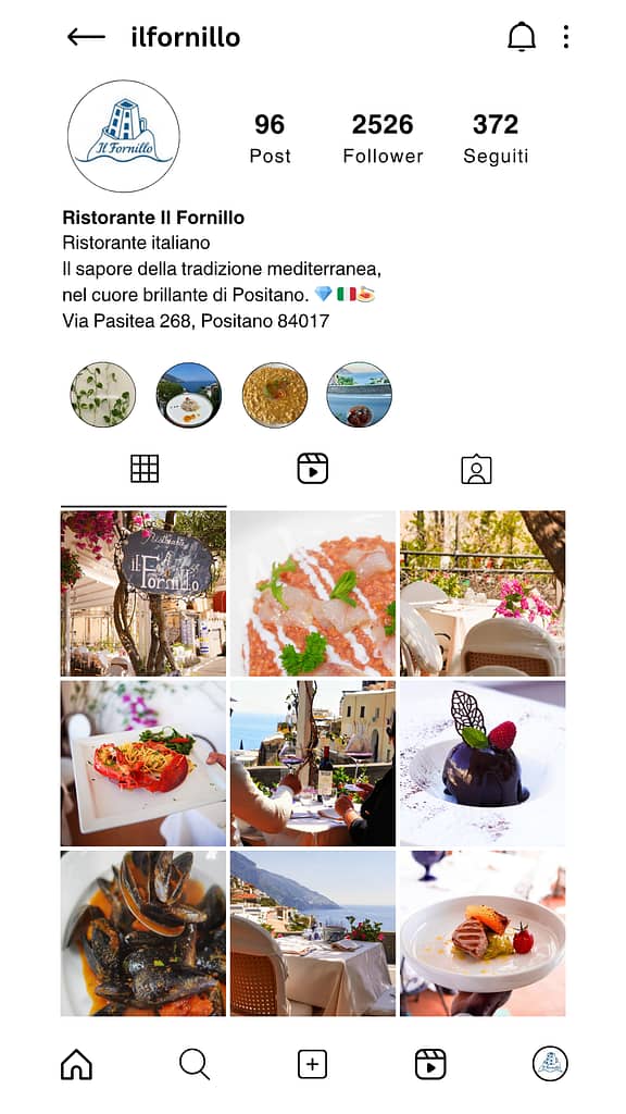 il fornillo ristorante feed instagram