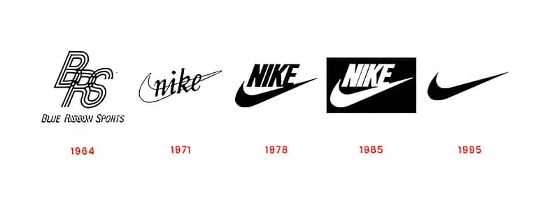 Evoluzione del logo nike
