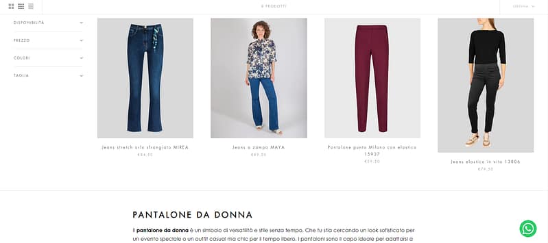 pantaloni giorgio valeri