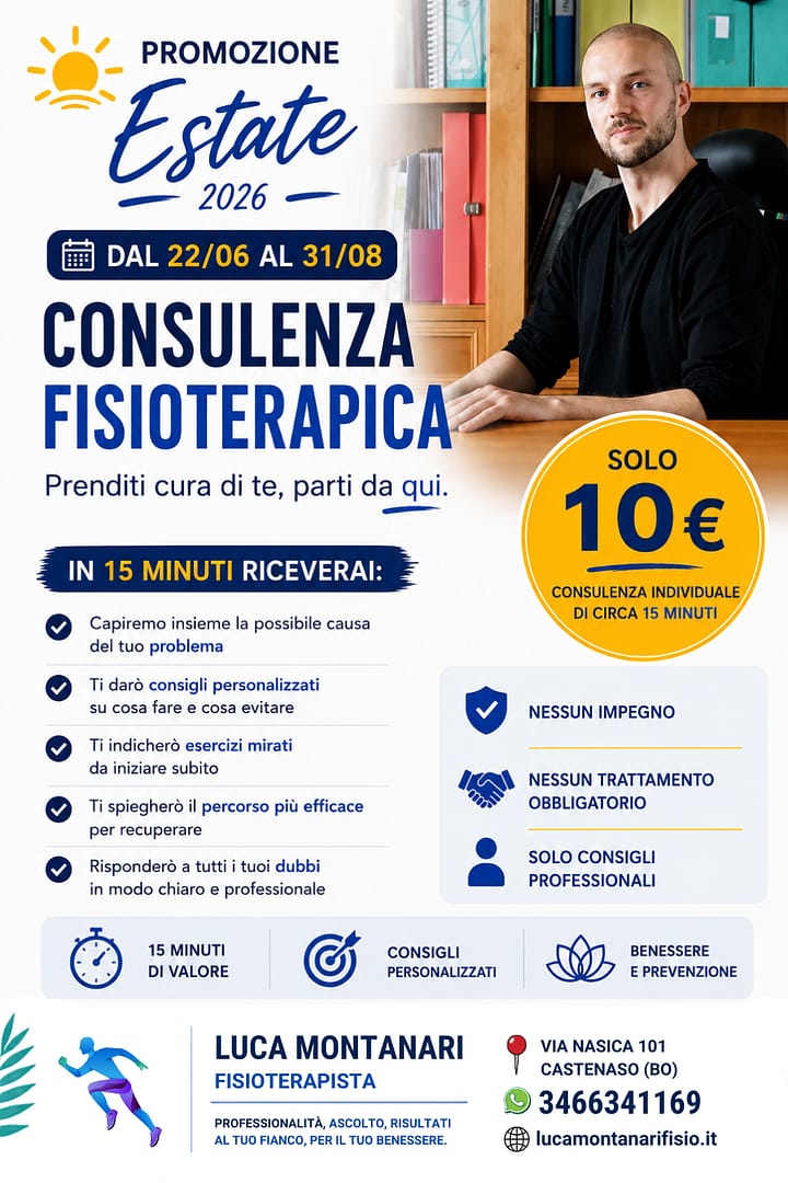 PROMOZIONE ESTATE CONSULENZA 2 PROMOZIONE ESTATE CONSULENZA 2 - Fisioterapista a bologna